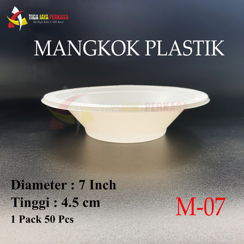 Mangkok Plastik Besar M7 MKP 50 Pcs