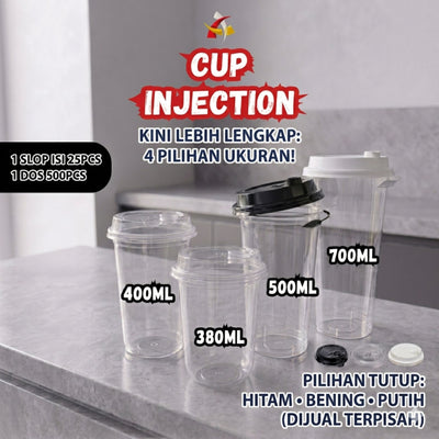 Thinwall Cup Injection Tebal 12oz 14oz 16oz 24oz 25pcs