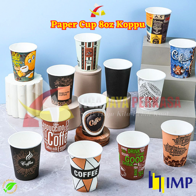 Paper Cup 8oz Motif Koppu 50pcs