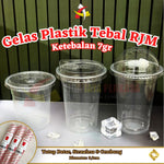 Gelas Plastik 12oz 14oz 16oz 7gr RJM + Lid 50pcs