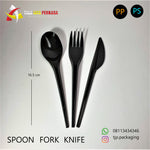 Pisau Plastik Suapi Hitam 100 Pcs
