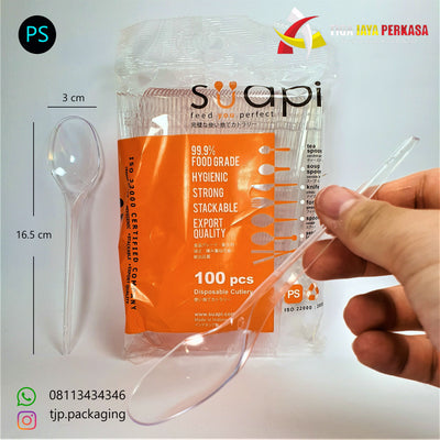 Sendok Suapi Trans 100 Pcs