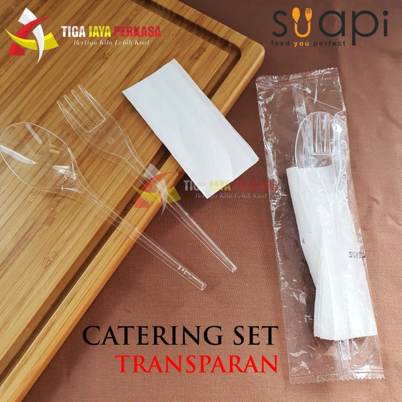 Catering Set Suapi (Sendok, Garpu dan Tissue) 50 Pcs