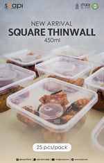 Thinwall Square 450ml SUAPI 25pcs