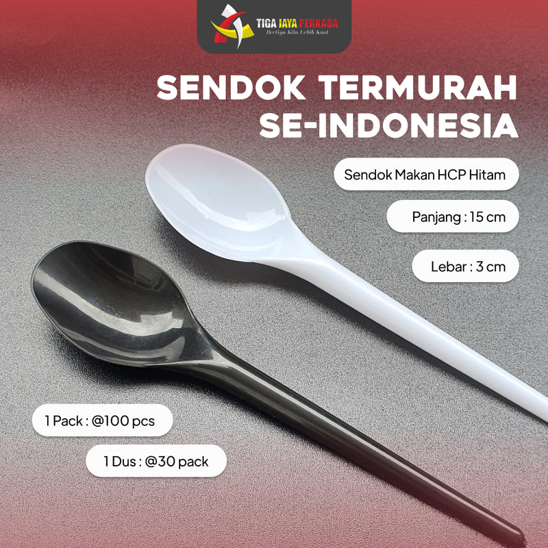 Sendok Makan HCP Hitam Termurah @100 pcs